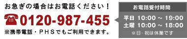 ��̃T�|�[�g�d�b 0120-987-455