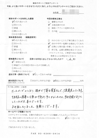 奈良県生駒郡の解体工事後のアンケート