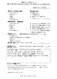埼玉県鳩ケ谷市の解体工事後のアンケート
