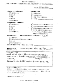 東京都小平市の解体工事後のアンケート