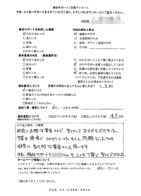 埼玉県上尾市の解体工事後のアンケート