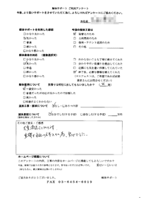 埼玉県朝霞市の解体工事後のアンケート
