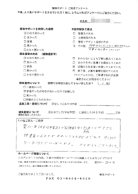 茨城県筑西市の解体工事後のアンケート