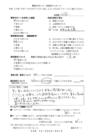 埼玉県川越市の解体工事後のアンケート