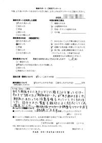 埼玉県朝霞市の解体工事後のアンケート