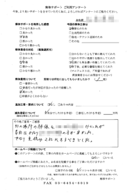 愛知県名古屋市西区の解体工事後のアンケート