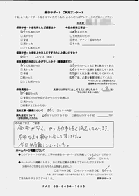 東京都町田市の解体工事後のアンケート