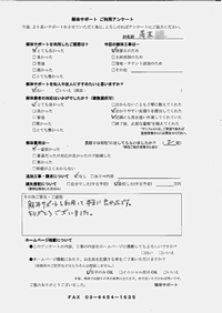 埼玉県ふじみ野市の解体工事後のアンケート