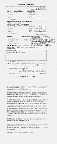 東京都練馬区の解体工事後のアンケート