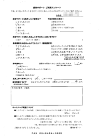 東京都青梅市の解体工事後のアンケート