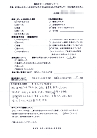 東京都台東区の解体工事後のアンケート