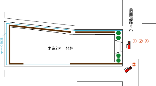 奈良県奈良市|解体工事現場の見取り図