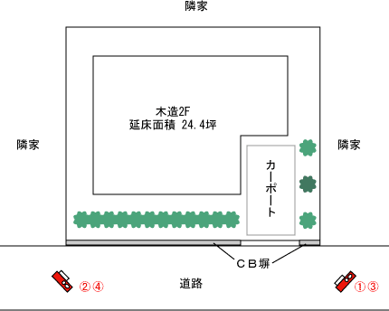 埼玉県桶川市|解体工事現場の見取り図