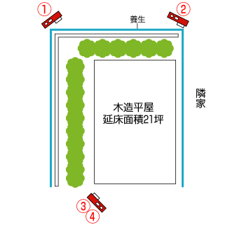 茨城県鹿嶋市|解体工事現場の見取り図