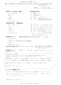 滋賀県東近江市の解体工事後のアンケート