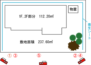 宮城県県仙台市｜解体工事現場の見取り図