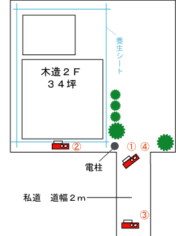 東京都新宿区｜解体工事現場の見取り図