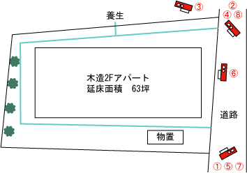 千葉県松戸市｜解体工事現場の見取り図