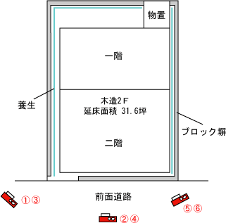 宮城県仙台市｜解体工事現場の見取り図