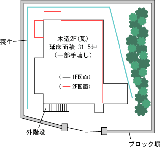 千葉県市川市｜解体工事現場の見取り図