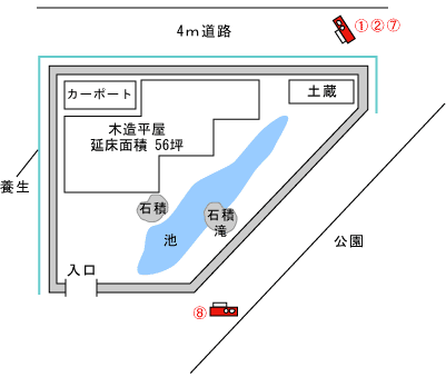 群馬県高崎市｜解体工事現場の見取り図