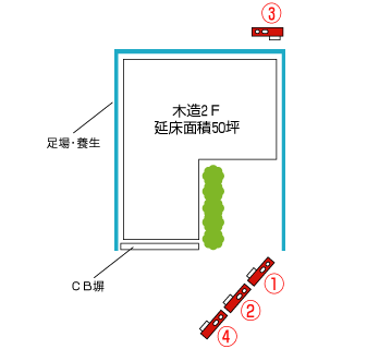 東京都江戸川区｜解体工事現場の見取り図