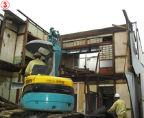 神戸市灘区｜解体工事中の現場写真