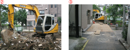 東京都新宿区｜解体工事中の現場写真
