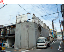 大阪府大阪市此花区｜防音シート養生の現場写真