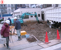 兵庫県神戸市｜解体工事中の現場写真